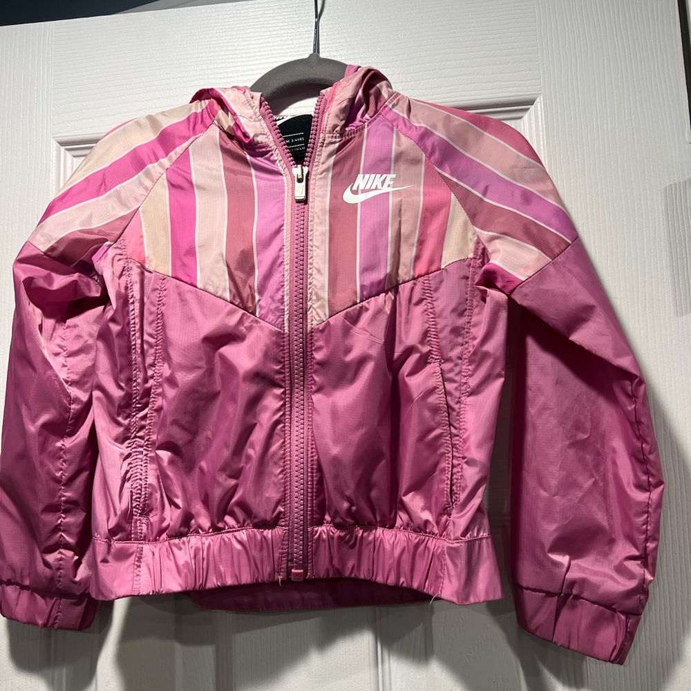 Nike, Size 4T, Pink Striped Jacket with hoodie